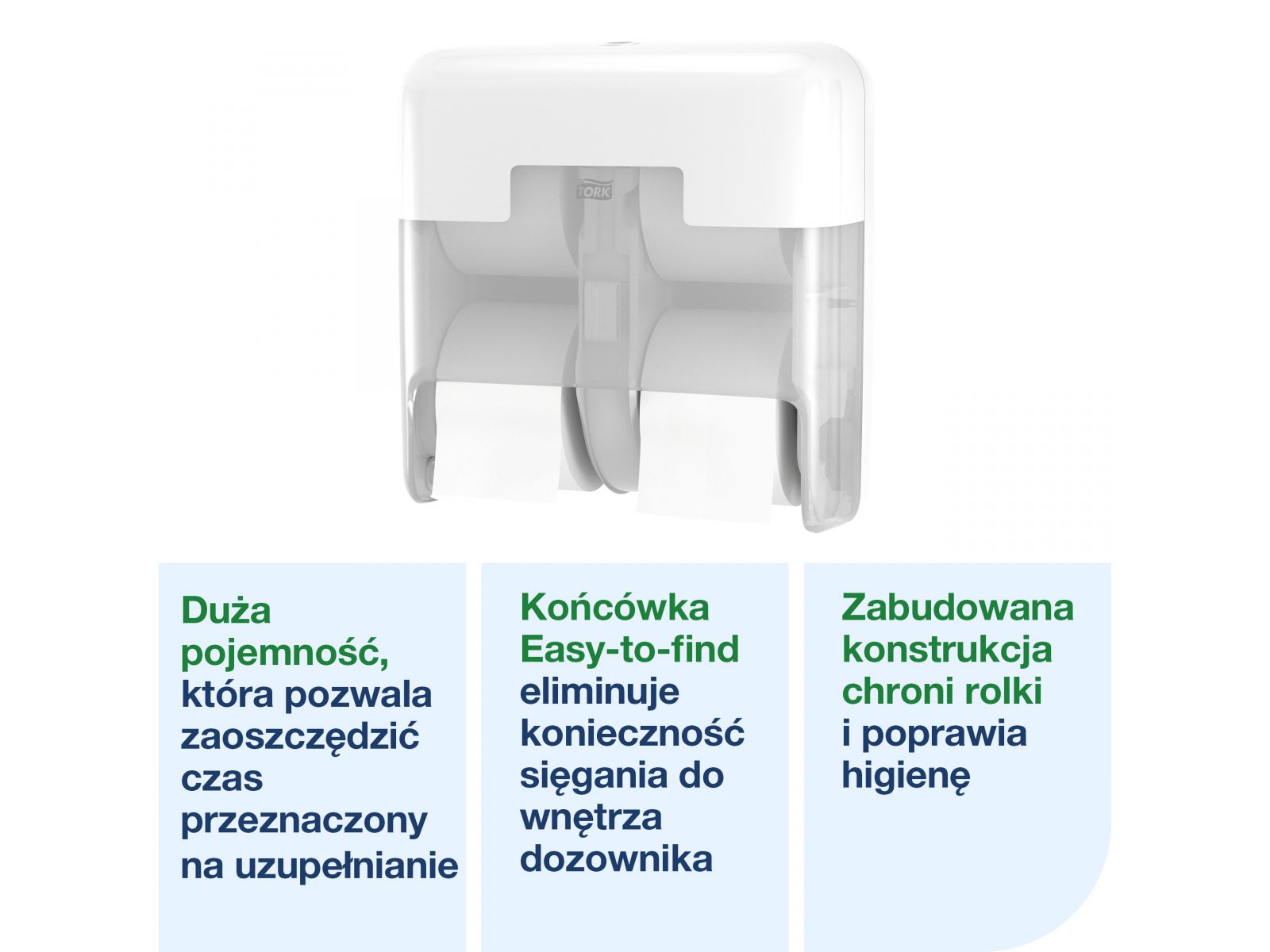 Dozownik papieru toaletowego Tork 558051 OptiServe T7 Biały 4 rolki